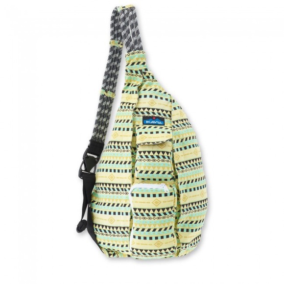Kavu Bags Kavu Rope Bag In Yellow Green Kavu Hiking Sling Shoulder